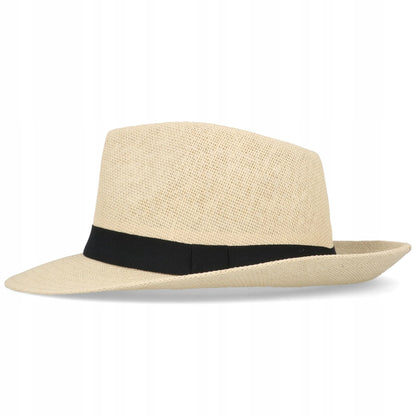 Šiaudinė apsauginė nuo saulės skrybėlė FEDORA PANAMA
