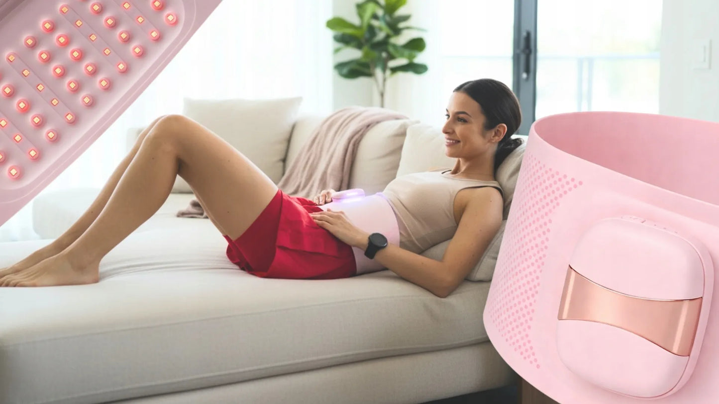 Šildantis LED diržas nuo pilvo, nugaros ir menstruacijų skausmo, 4 režimai