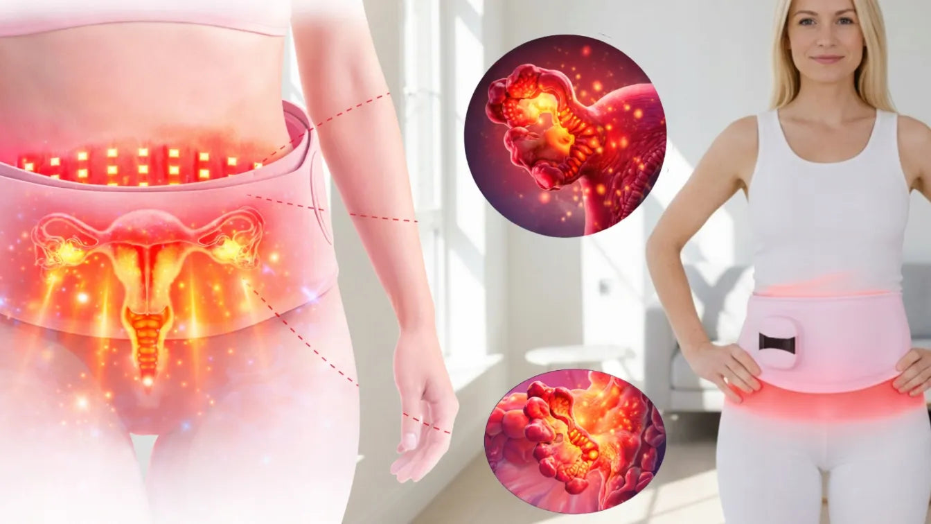 Šildantis LED diržas nuo pilvo, nugaros ir menstruacijų skausmo, 4 režimai