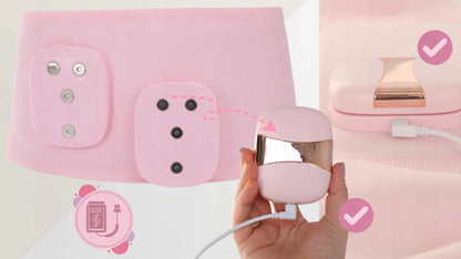 Šildantis LED diržas nuo pilvo, nugaros ir menstruacijų skausmo, 4 režimai