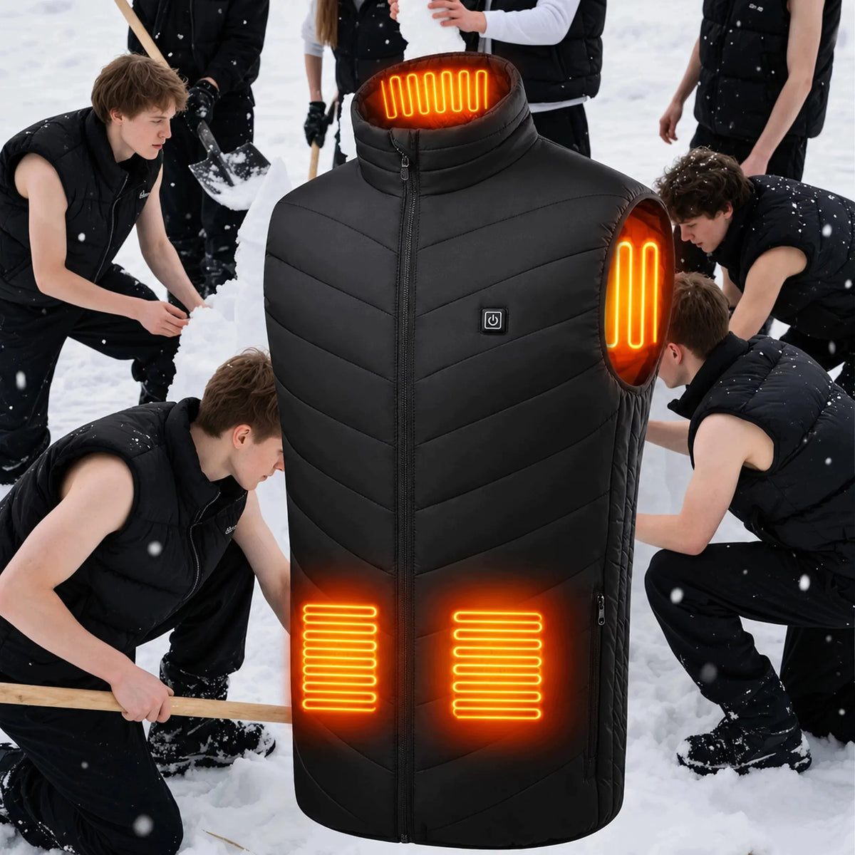 Šildoma liemenė „KUGO camp“, žieminė, unisex, USB, L dydis