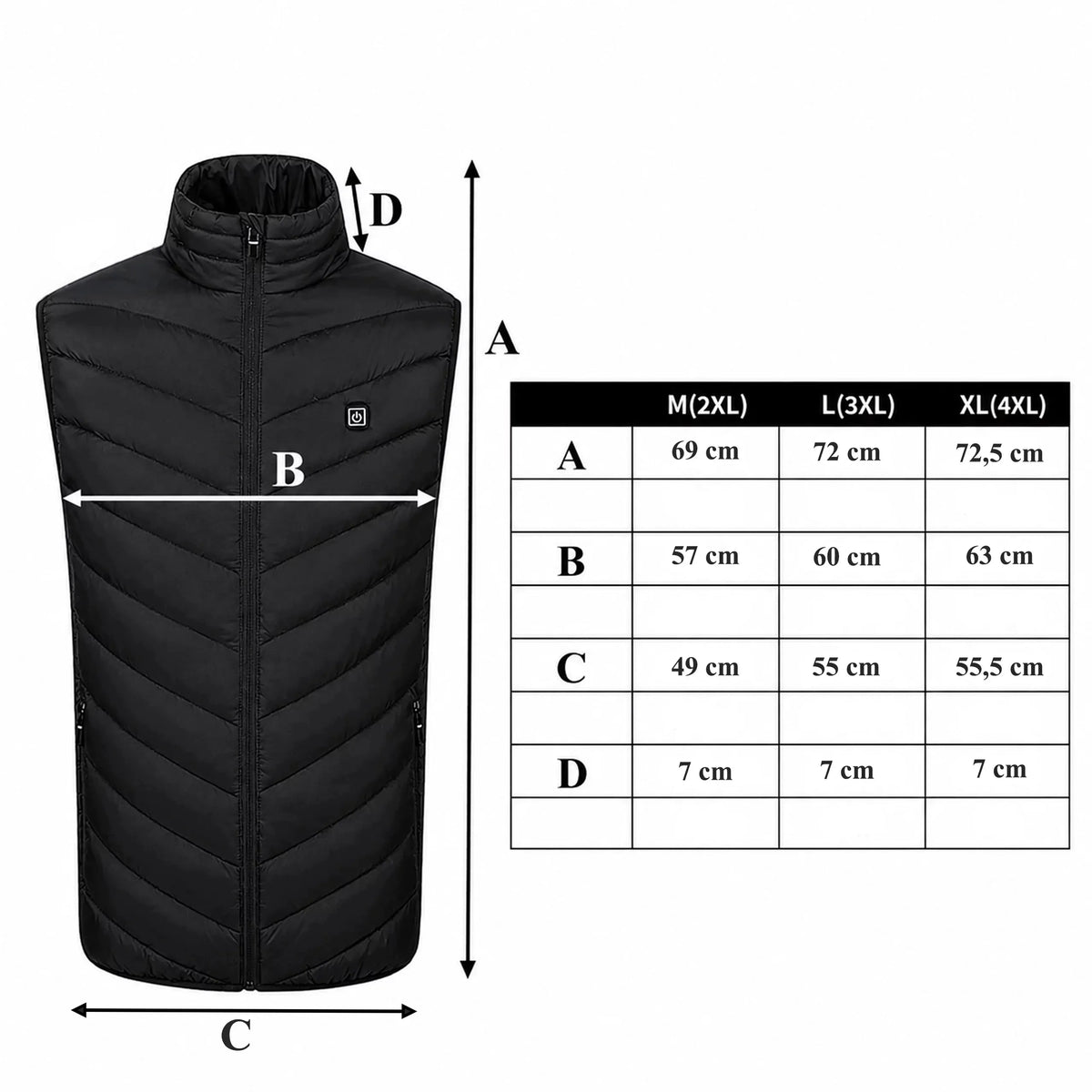 Šildoma liemenė „KUGO camp“, žieminė, unisex, USB, L dydis