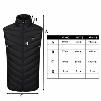 Šildoma liemenė „KUGO camp“, žieminė, unisex, USB, L dydis