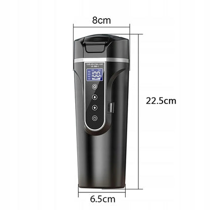 Šildomas automobilinis puodelis kavai, 12 V / 24 V, 500 ml
