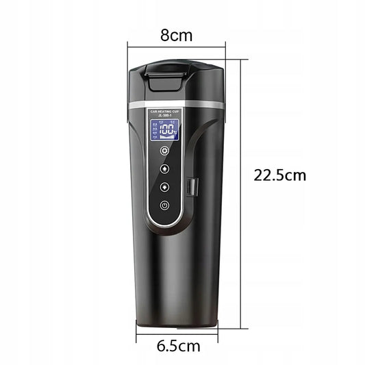 Šildomas automobilinis puodelis kavai, 12 V / 24 V, 500 ml