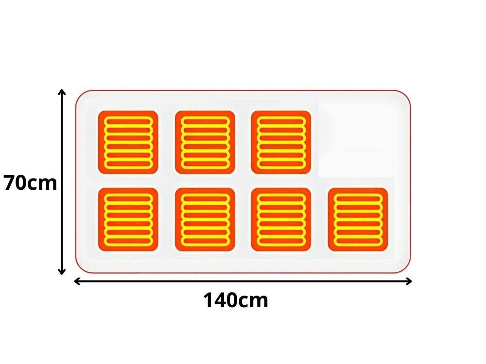 Šildomas USB pledas-megztinis, 140x70 cm, 3 režimai, 7 kaitinimo zonos