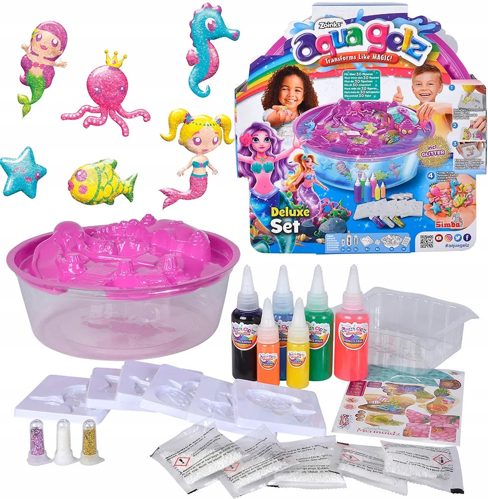 Simba Aqua Gelz kūrybinis rinkinys „Magiškos undinės“ su geliu ir formelėmis