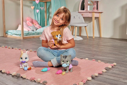 Simba „Pamper Petz“ interaktyvus triušiukas, geria ir šlapinasi, 20 cm, su priedais
