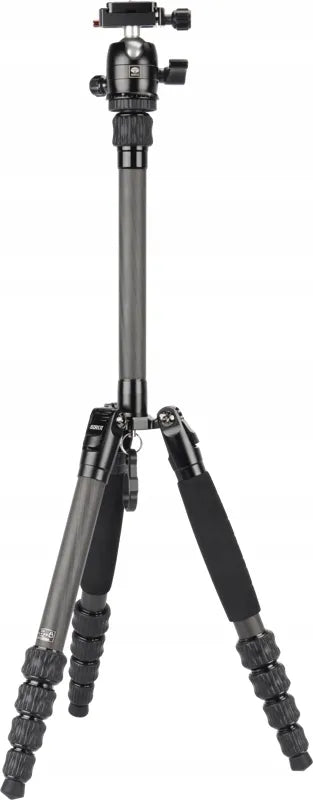 Sirui Traveler 5CX anglies pluošto 5 sekcijų trikojis su galvute, 16–138 cm
