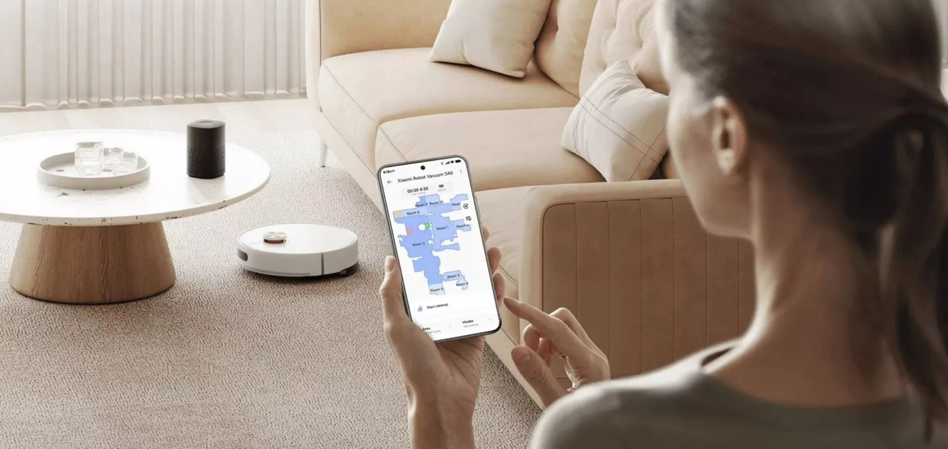 Siurblys robotas Xiaomi Vacuum S40 70W baltas