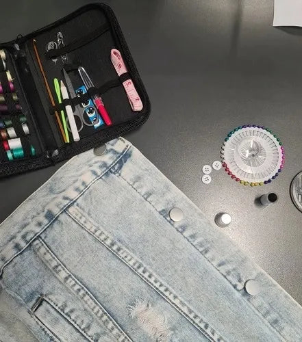 Siuvimo rinkinys 128 elementai įvairių spalvų siūlai - dovana jai mamai