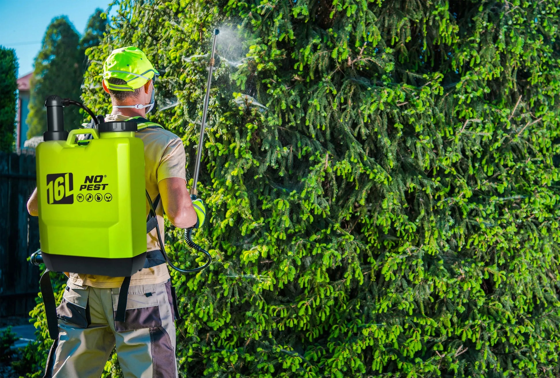 Slėginis kuprinis sodo purkštuvas GARDENBLAST NO PEST 16L
