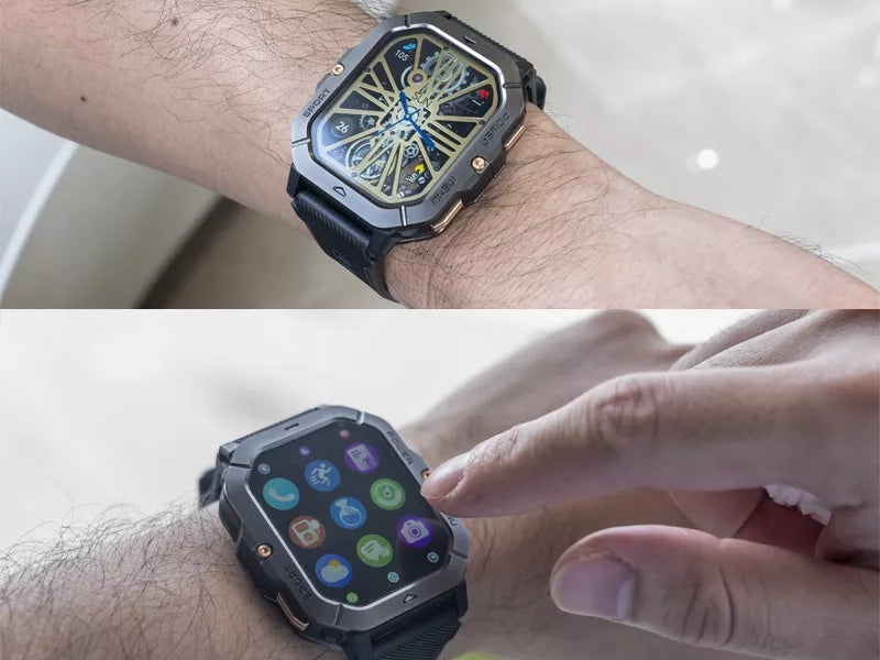 Smartwatch Cubot C28 AI – šarvuotas, atsparus vandeniui, skambučiai, lietuviškas meniu, vyriškas