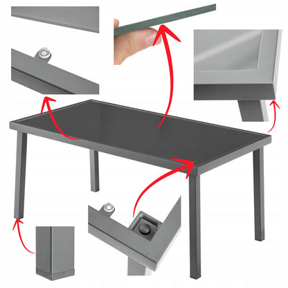 Sodo baldų komplektas 2 kėdės sofa ir sodo stalas poilsio rinkinys