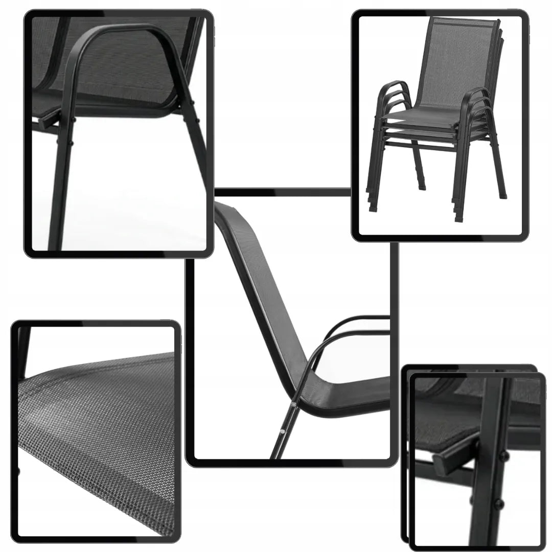 Sodo baldų komplektas 4 dalių kėdės stalas sofa sodo terasos rinkinys