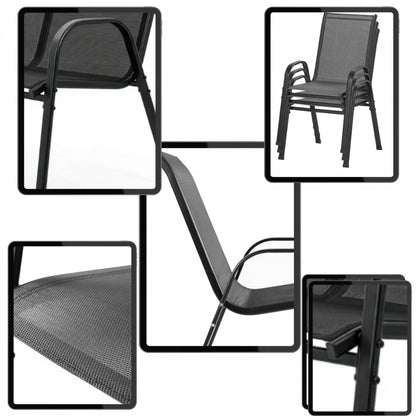 Sodo baldų komplektas 4 dalių kėdės stalas sofa sodo terasos rinkinys
