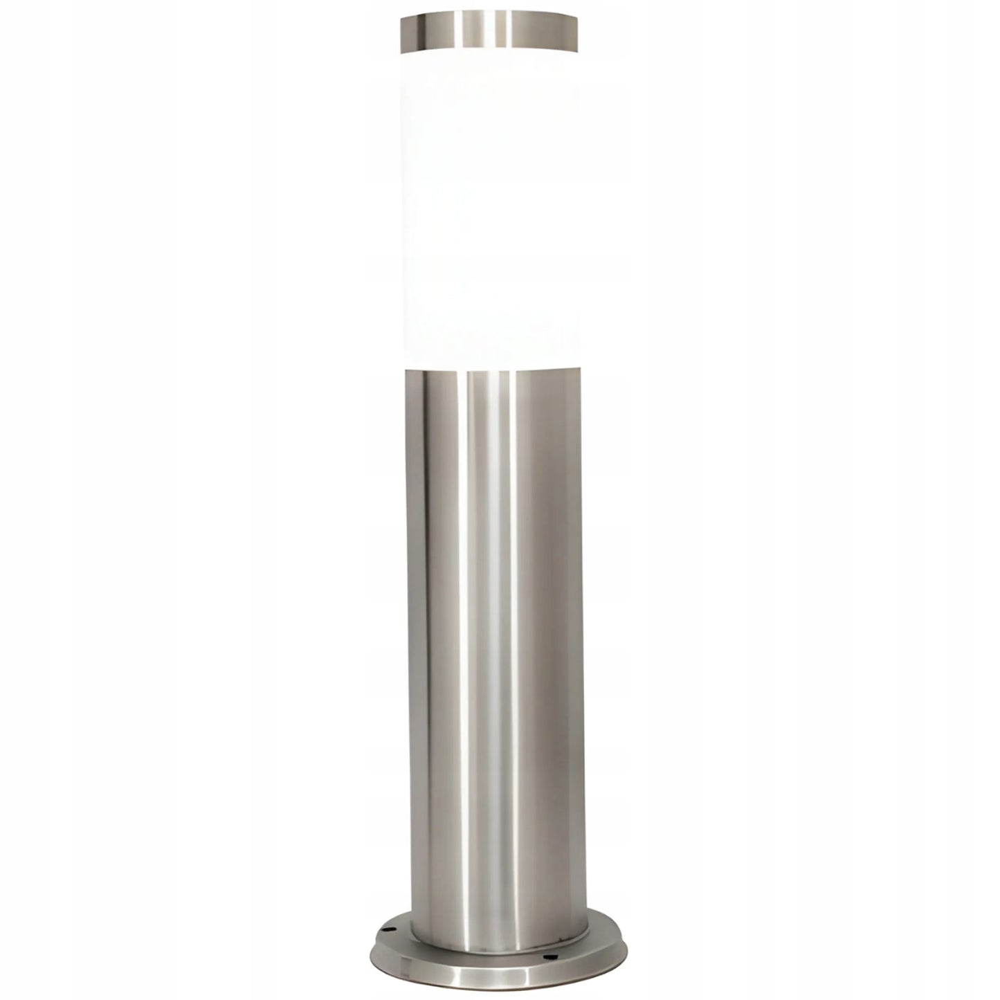 Sodo LED šviestuvas-stulpelis RETOO E27, pastatomas, lauko, apvalus, 45 cm, sidabrinis