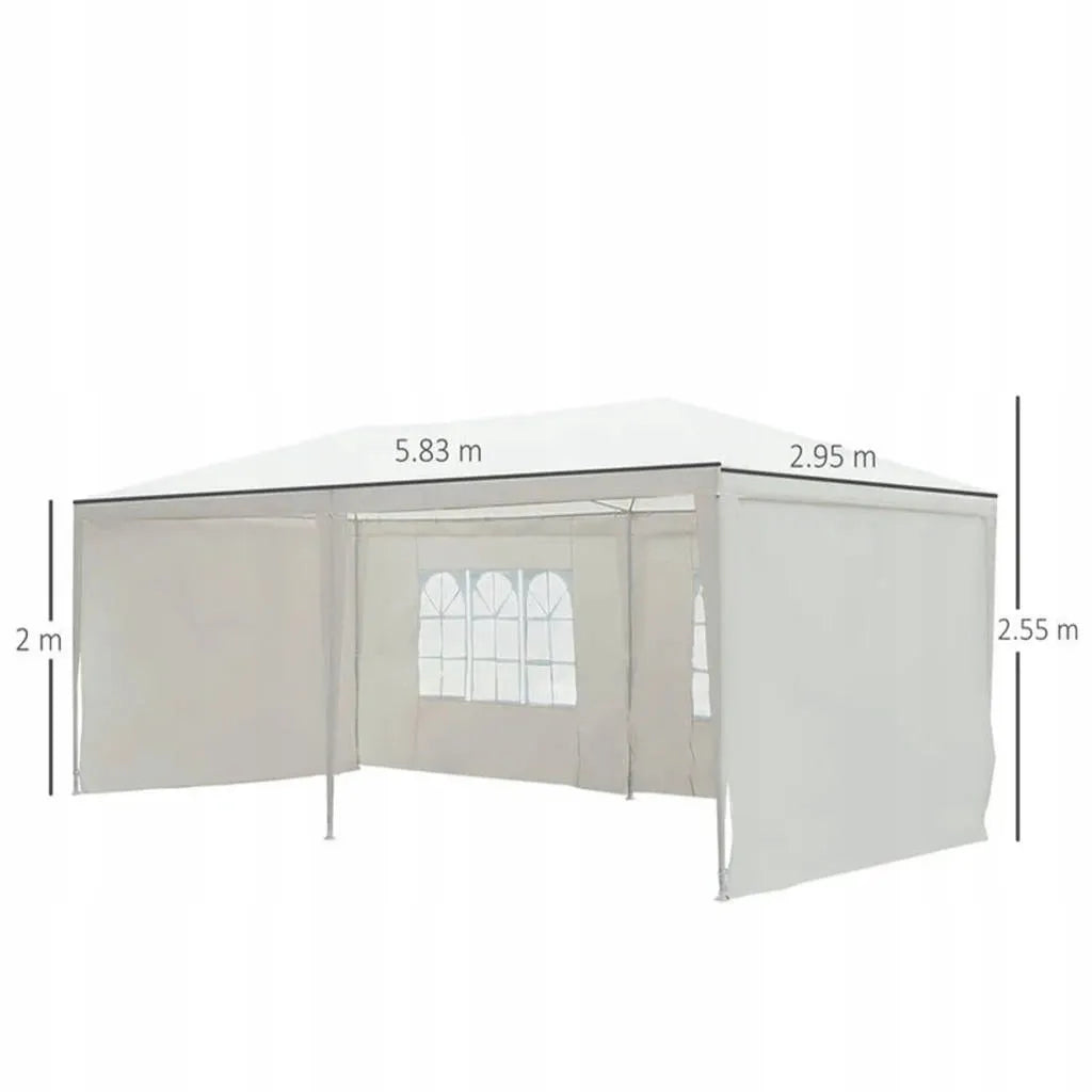 Sodo palapinė cateringui ir vakarėliams 3x6 m, prekybinis paviljonas, 6 sienelės, 18 m²