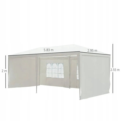 Sodo palapinė maitinimo vakarėlių renginių 3x6m paviljonas prekybinis 6 sienos 18m2