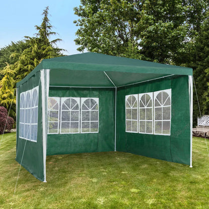Sodo paviljonas 300 x 300 cm prekybinė palapinė + 3 šoninės sienelės su langais
