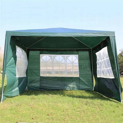 Sodo paviljonas 300 x 300 cm prekybinė palapinė + 3 šoninės sienelės su langais