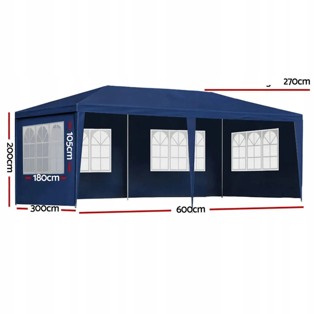 Sodo paviljonas prekybinė palapinė 3x6 m su 6 sienelėmis