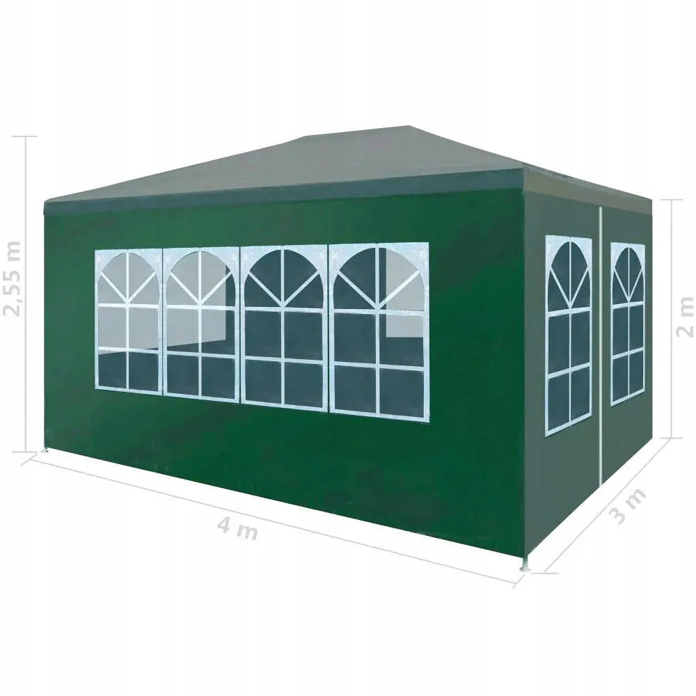 Sodo paviljonas prekybinė palapinė altana 3x4 m + 4 sienelės su langais