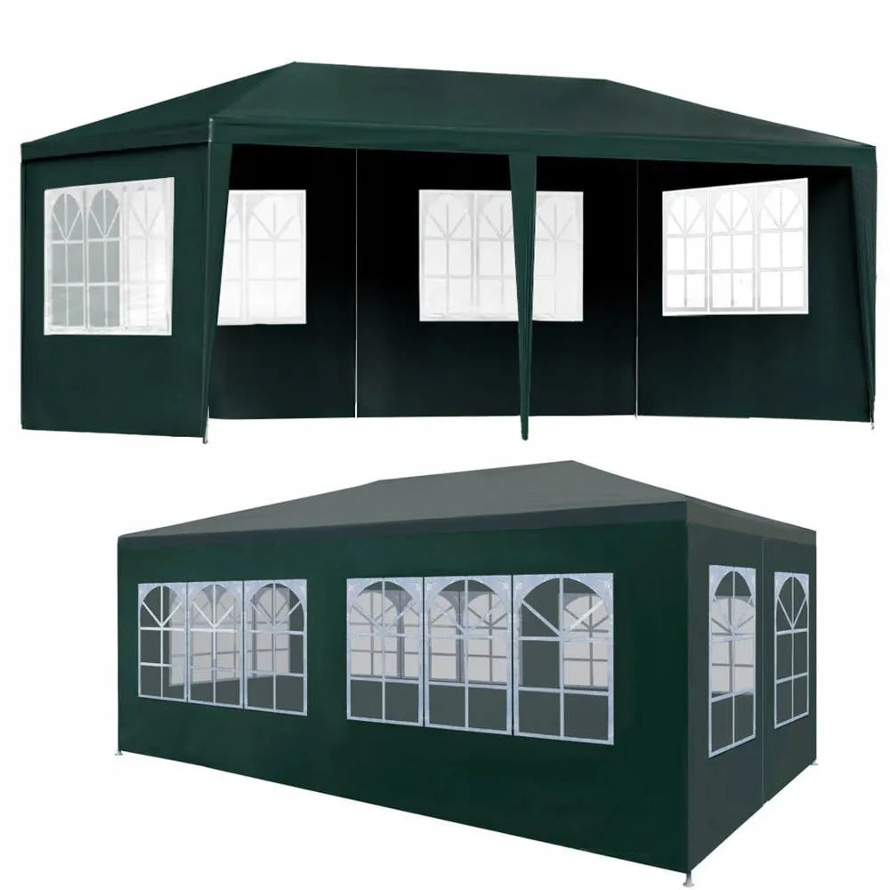 Sodo paviljonas prekybos palapinė 3x6 m + 6 šoninės sienelės