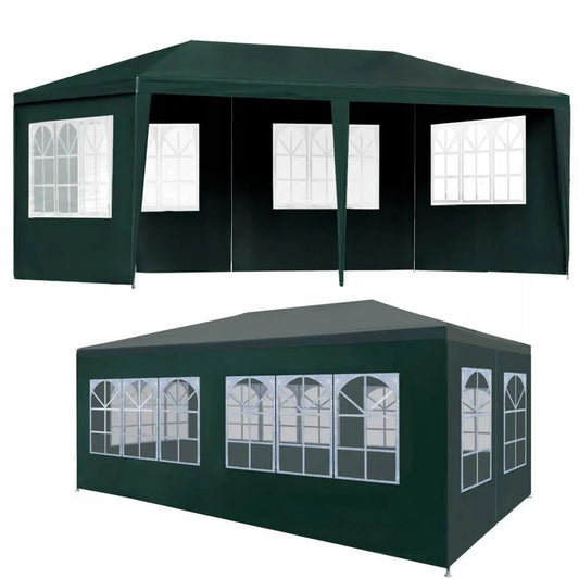 Sodo paviljonas prekybos palapinė 3x6 m + 6 šoninės sienelės