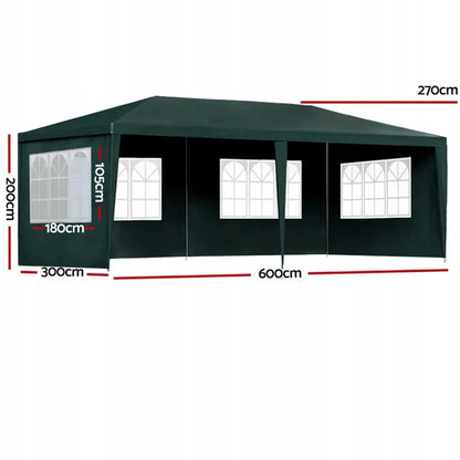 Sodo paviljonas prekybos palapinė 3x6 m + 6 šoninės sienelės