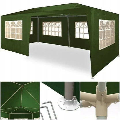 Sodo paviljonas prekybos palapinė 3x6 m + 6 šoninės sienelės