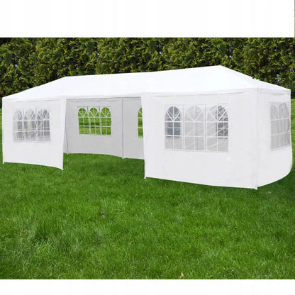 Sodo paviljonas, renginių ir maitinimo palapinė, baltas 3x9 m + 8 sienelės