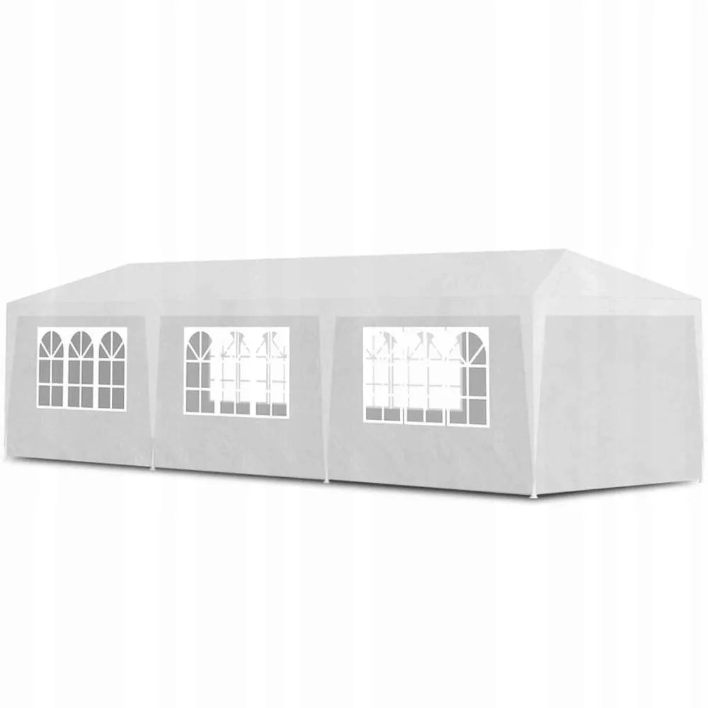 Sodo paviljonas, renginių ir maitinimo palapinė, baltas 3x9 m + 8 sienelės