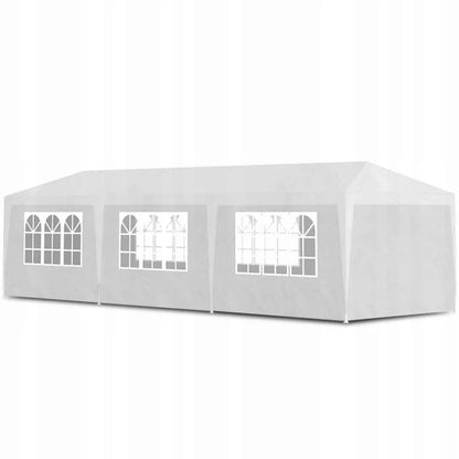 Sodo paviljonas, renginių ir maitinimo palapinė, baltas 3x9 m + 8 sienelės