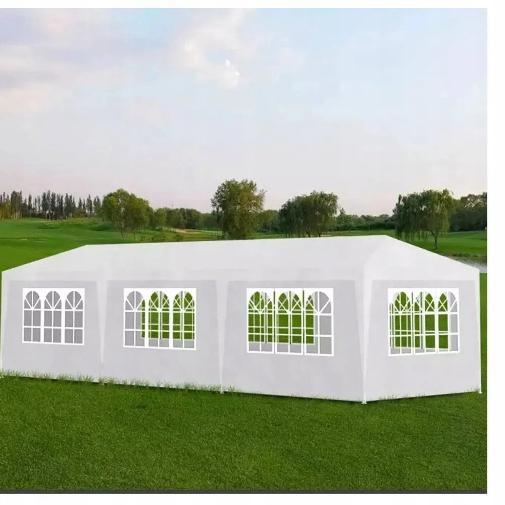 Sodo paviljonas, renginių ir maitinimo palapinė, baltas 3x9 m + 8 sienelės