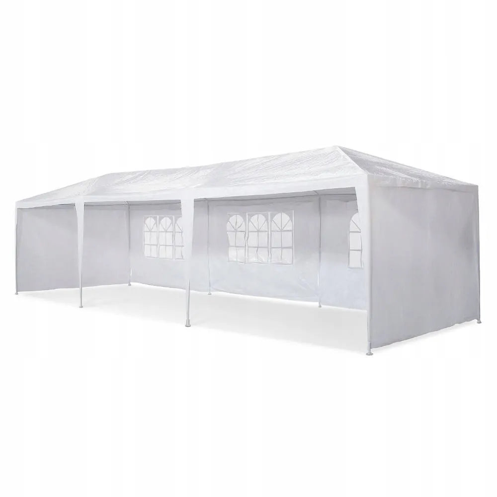 Sodo paviljonas, renginių ir maitinimo palapinė, baltas 3x9 m + 8 sienelės