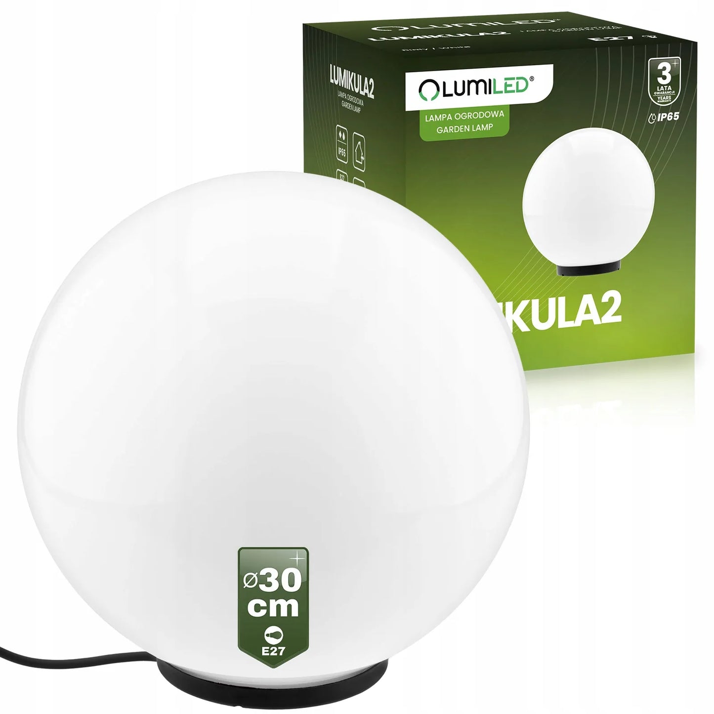 Sodo rutulio formos lauko šviestuvas Lumiled LED 30 cm
