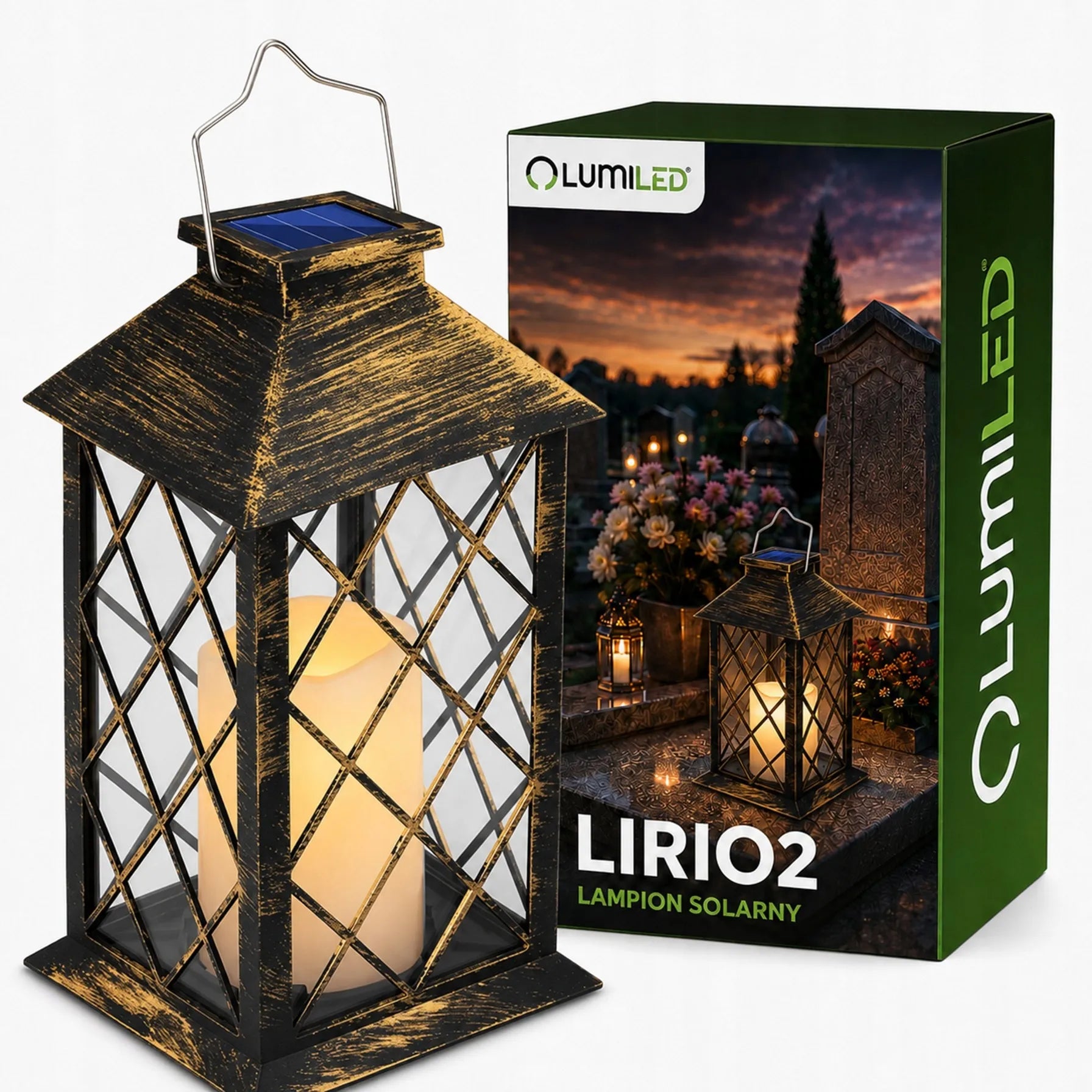 Sodo saulės LED žibintas LIRIO 2, pakabinamas, patinuotas