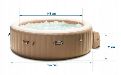 Sodo SPA: pripučiamas baseinas su hidromasažu 196 cm, 120 purkštukų, pilnas komplektas XXL