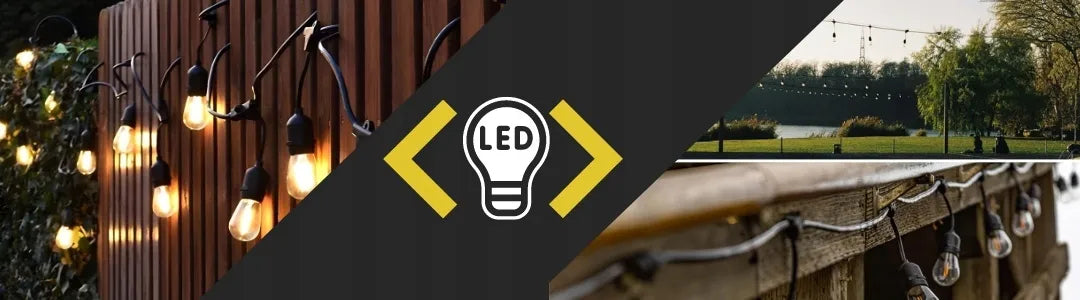 Sodo šviesos girlianda 20 m 20 LED lempučių lauko sodo žibintai