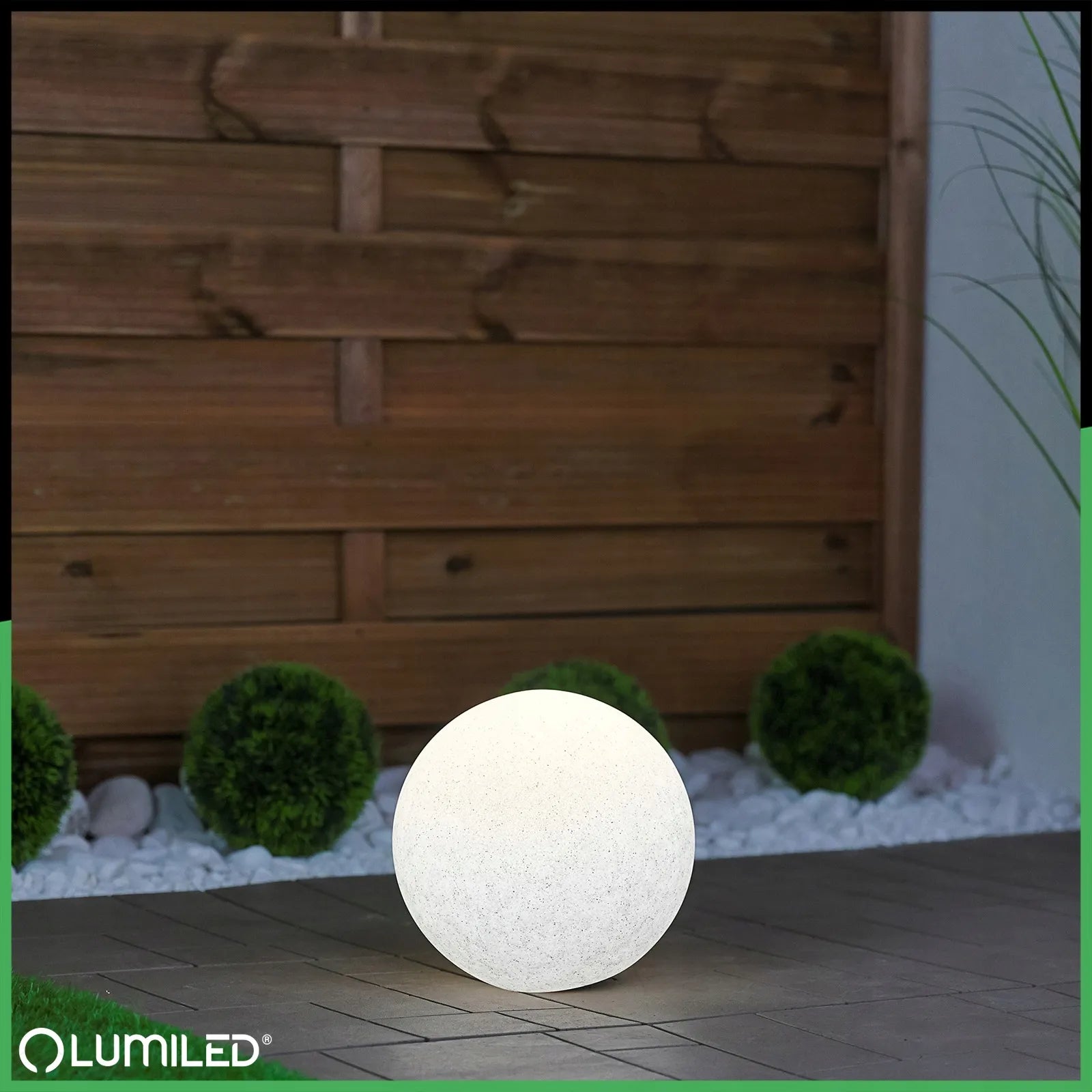 Sodo šviestuvas KULA 230V 20CM ant žemės statomas, įsmeigiamas, LED E27, akmens imitacijos, su laidu