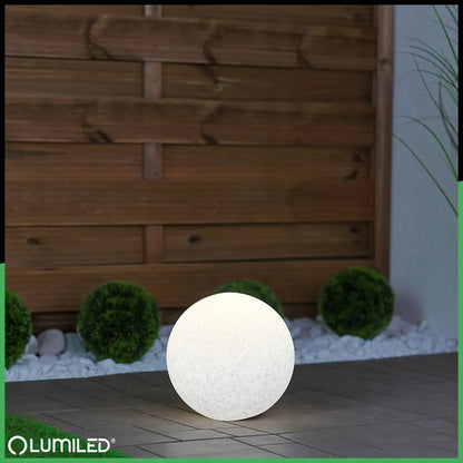Sodo šviestuvas KULA 230V 20CM ant žemės statomas, įsmeigiamas, LED E27, akmens imitacijos, su laidu