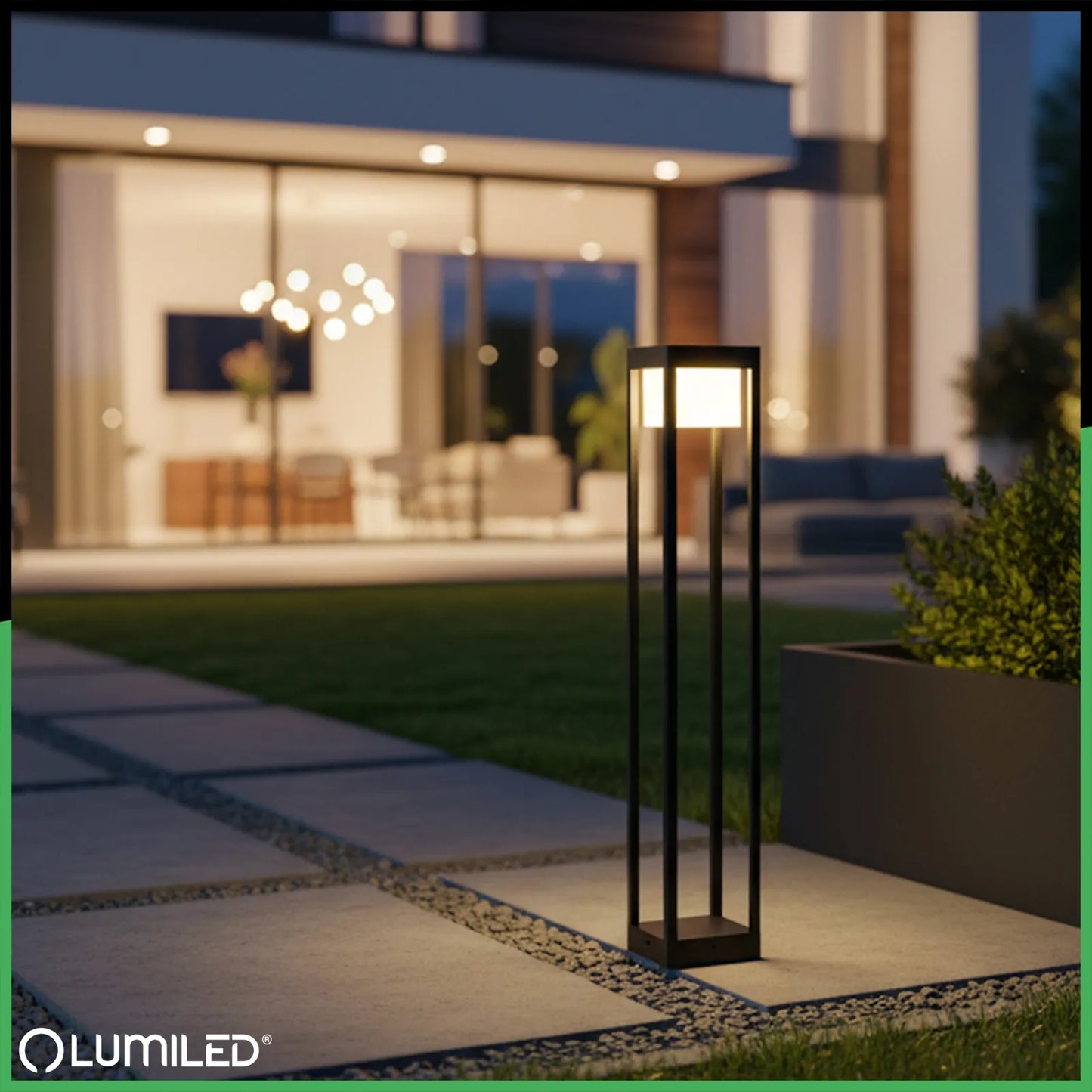 SODO ŠVIESTUVAS Lauko pastatomas LED stulpas 60cm 230V Vandeniui atsparus