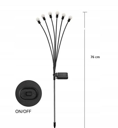 Sodo šviestuvas PUKI 75 cm 6 LED kiaulpienė