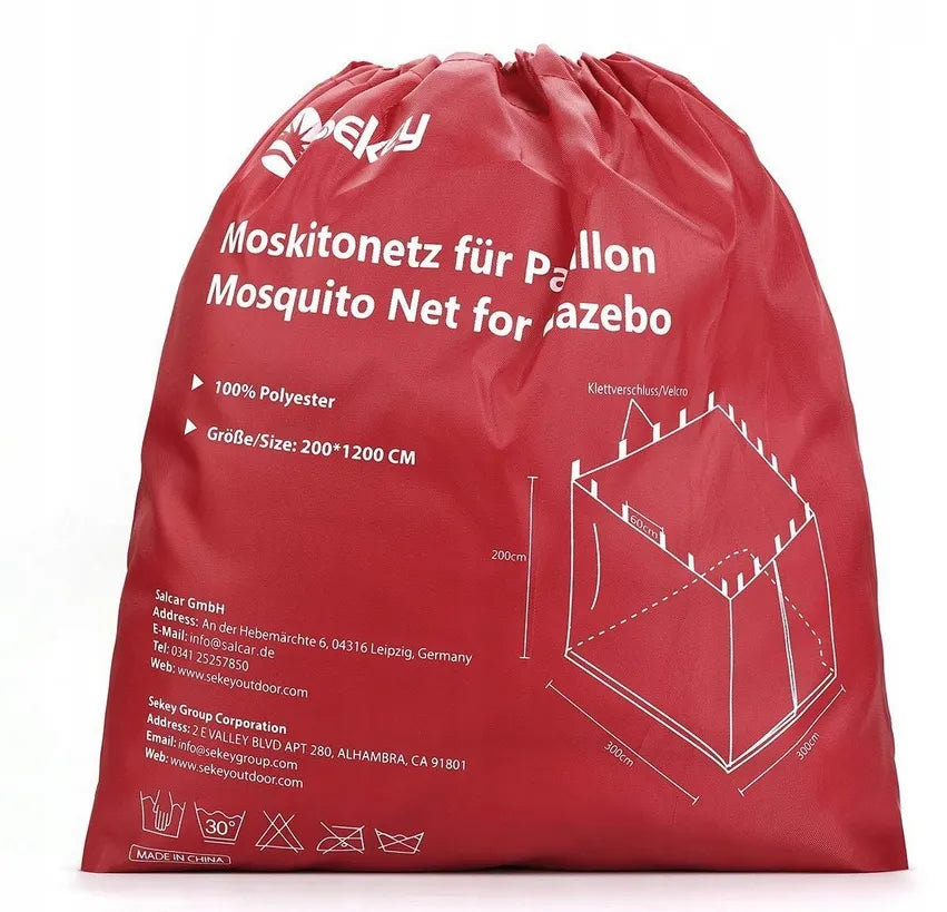 Šoninės sienelės pavėsinei pergolei tinklelis nuo uodų 300 x 300 x 220