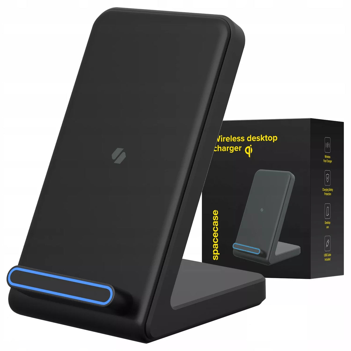 „Spacecase“ belaidis Qi įkroviklis-stovas telefonui, 15 W