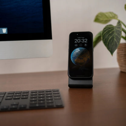 „Spacecase MagCharge WM2B“ belaidis „MagSafe“ įkroviklis, skirtas „iPhone“ ir „AirPods“, juodas