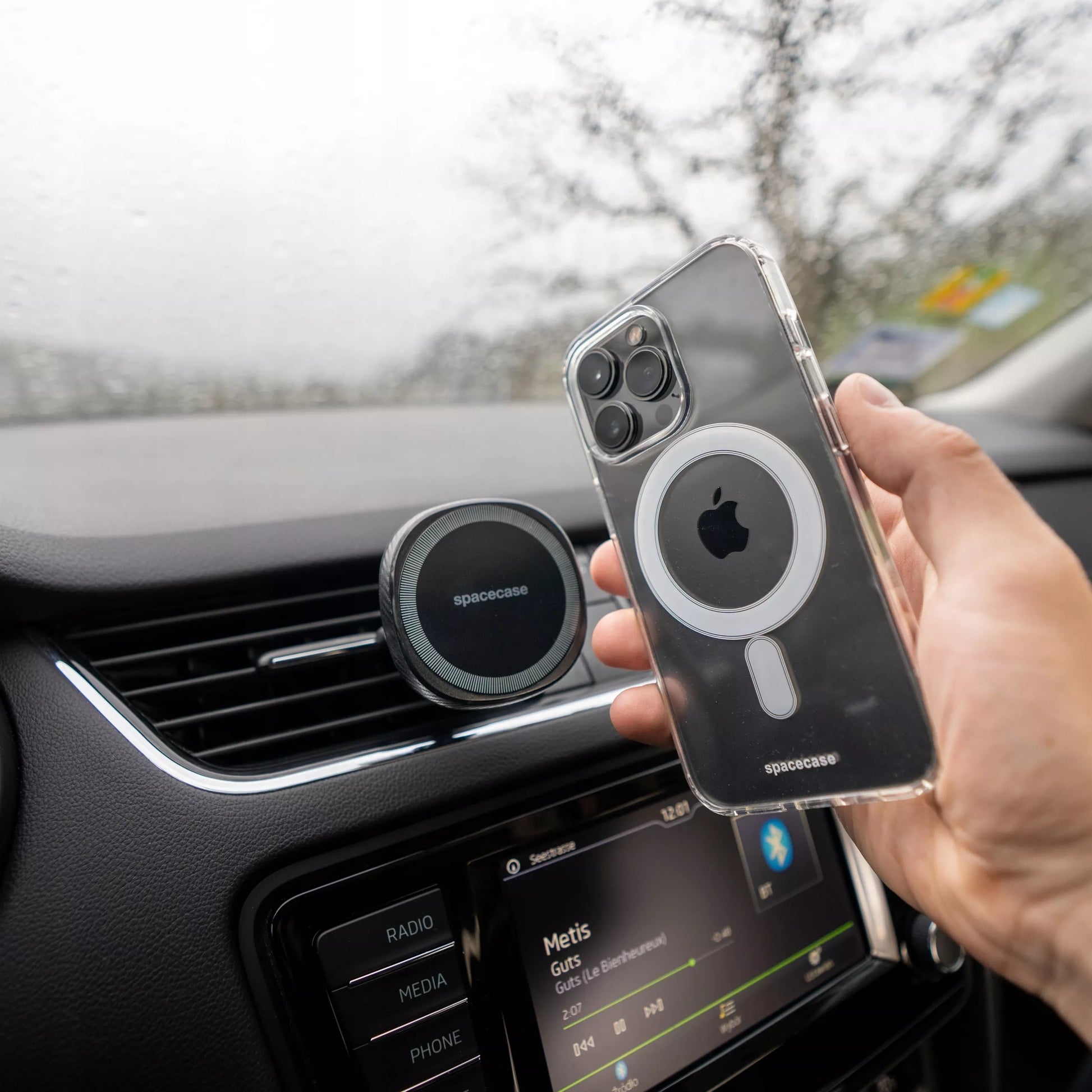 Spacecase magnetinis automobilinis telefono laikiklis MagSafe ventiliacijos grotelėms Mag Holder