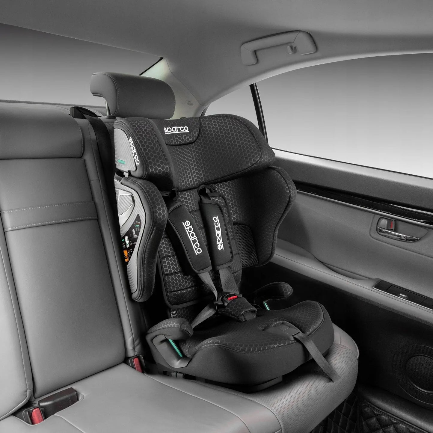 Sparco Kids SK8000i 76-150 cm automobilinė kėdutė, 15 mėn. – 12 metų, i-Size, ISOFIX, sulankstoma