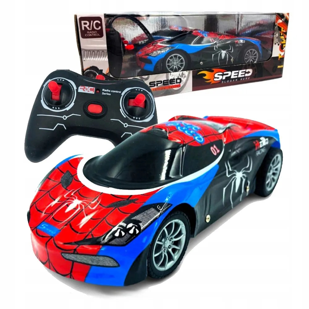 „Spider“ sportinis automobilis „Avengers“, nuotoliniu būdu valdomas, su šviesomis